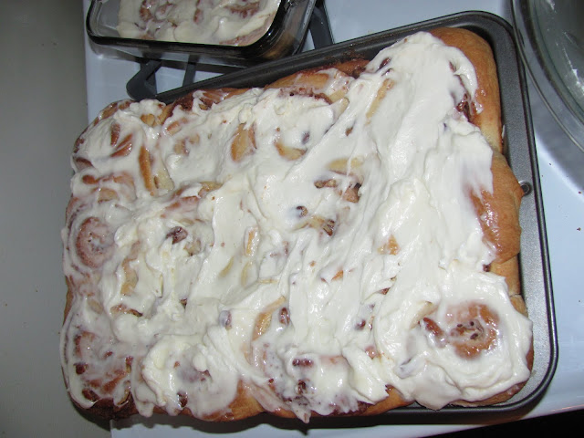 Cinnamon Rolls as kents b-day cake... by request.