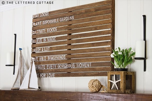 DIY Wood Slat Wall Art