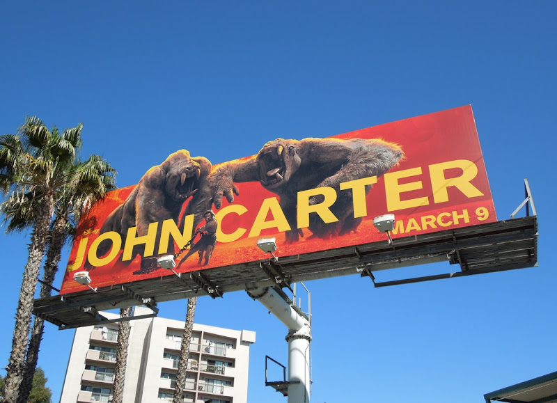 John Carter movie White Apes billboard
