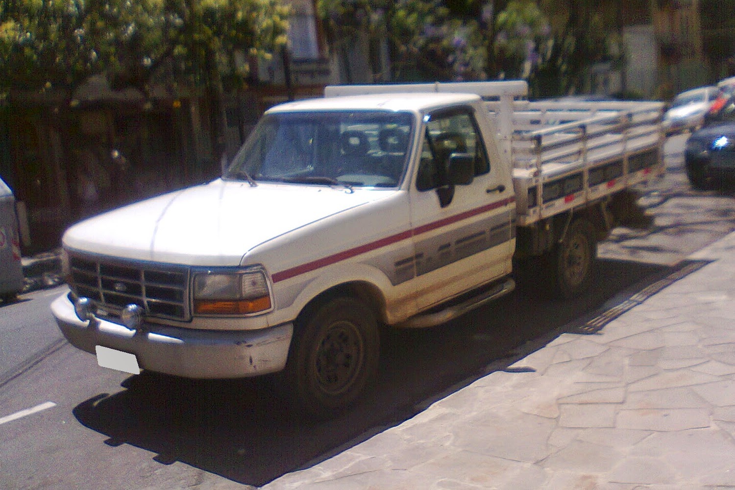 A few trucks converted to bifuel gasoline/CNG in my hometown Fuel