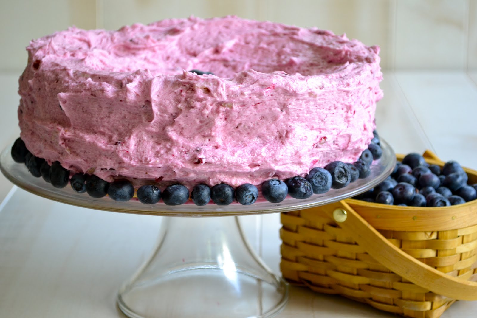 Blueberry Buttercream Cake with Blueberry Filling Mother Thyme