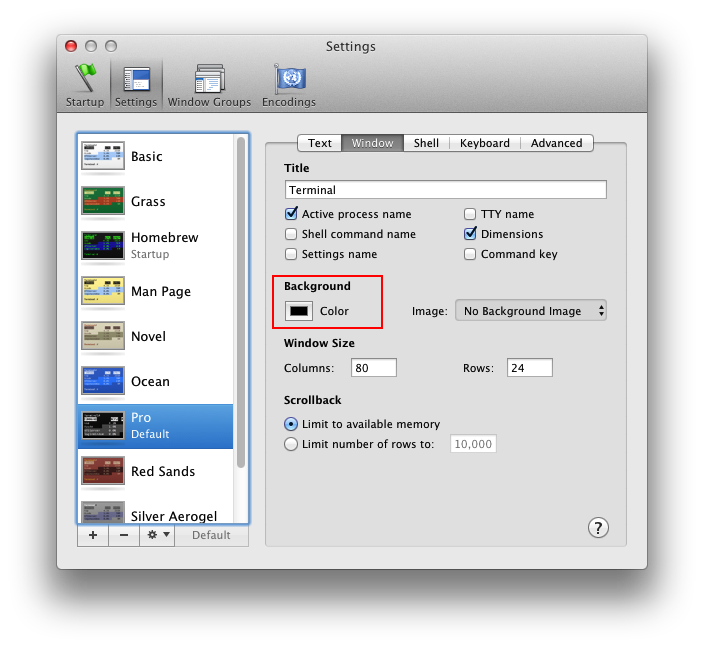 My Tech Notes Mac Os X How To Change Terminal Opacity Transparency