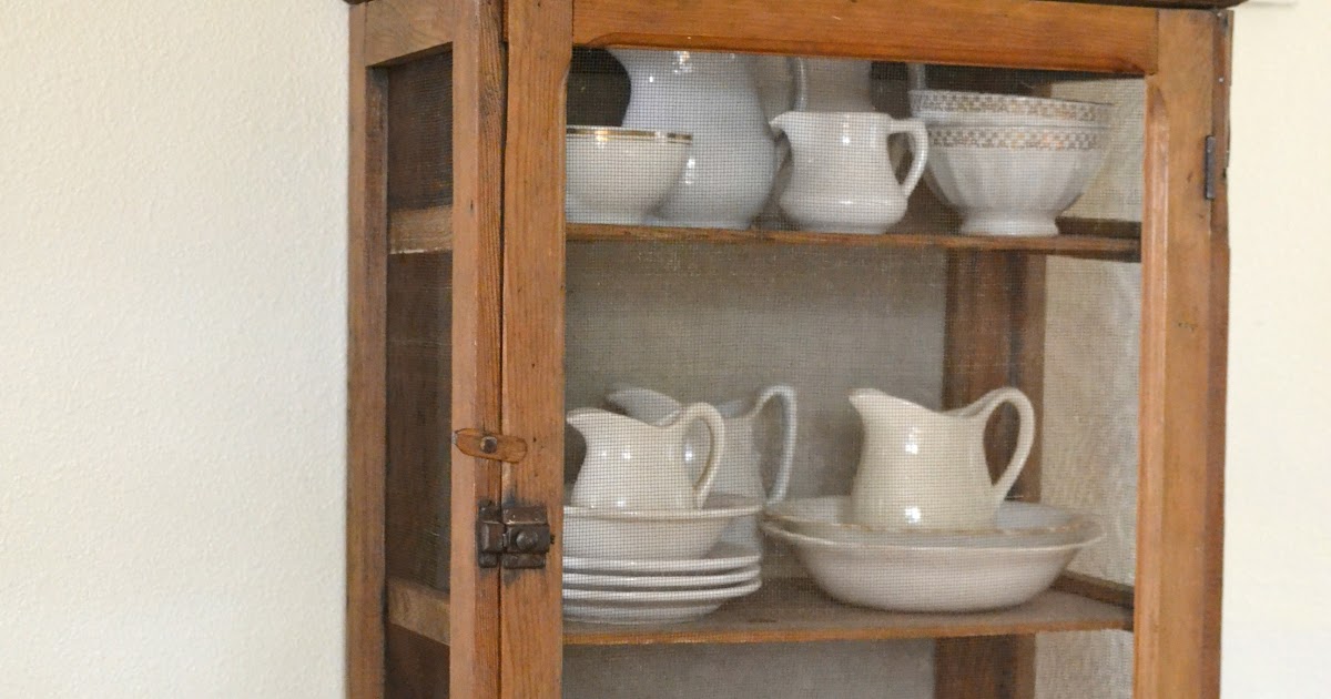 Faded Charm Primitive Pie Cupboard