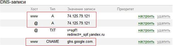 Зайдите в Редактор DNS 