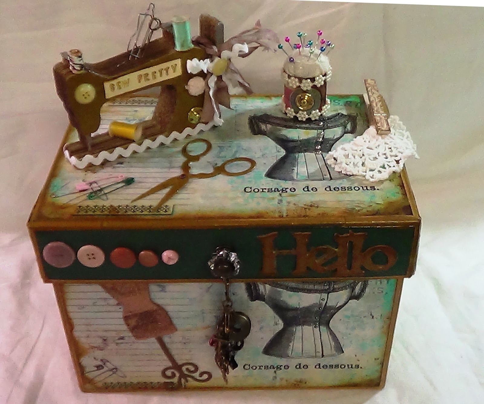 Heart of a Gipssy Sew Pretty Vintage Sewing Box