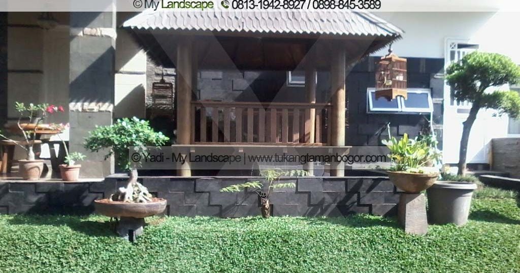 Gazebo Minimalis Di Atas Kolam | Tukang Taman Bogor