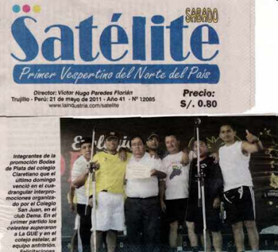 Claretiano-86 Trujillo: Diario Satélite le dedica una nota a la472 Claretiano-86 Trujillo: Diario Satélite le dedica una nota a la472
