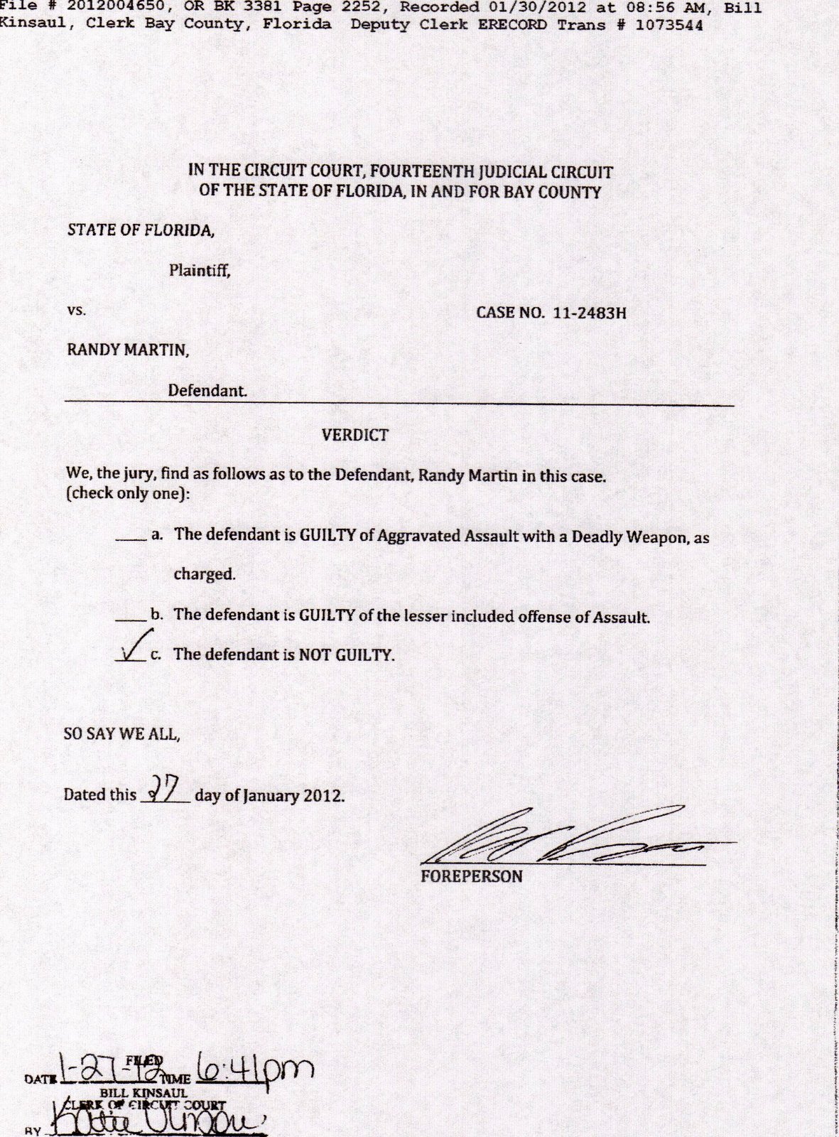 the gates of bid a wee florida verdict form