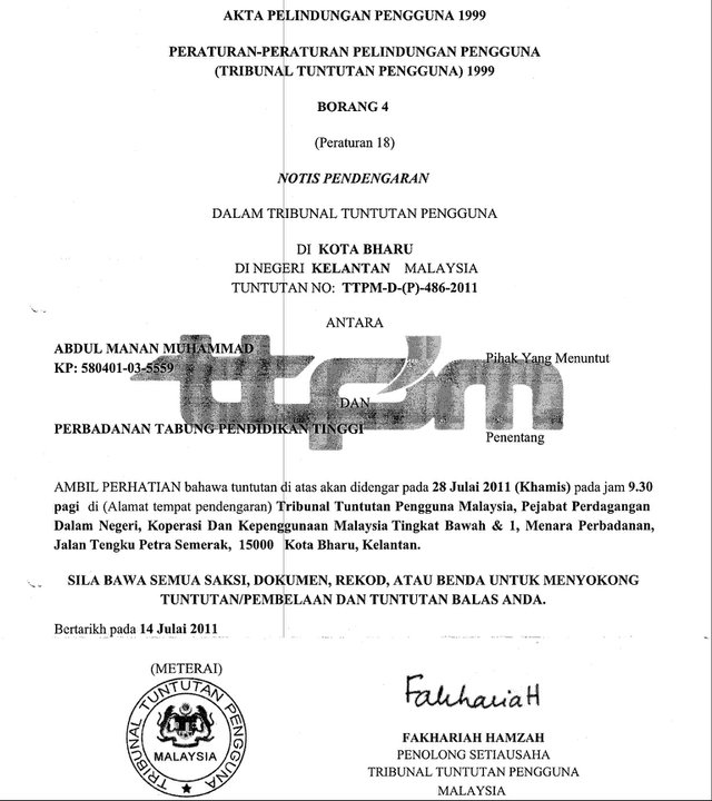 Tribunal Tuntutan Pengguna