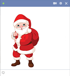 Facebook Santa with Bag of Presents