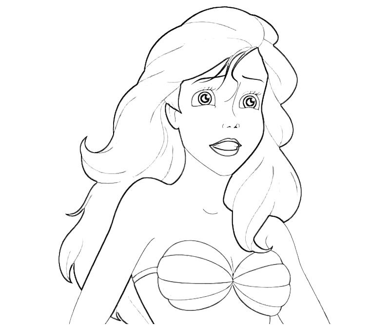 Printable Little Mermaid Ariel Look Coloring Pages printable-little-mermaid-ariel-look-coloring-pages