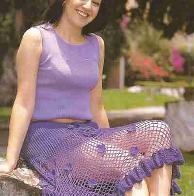 Conjunto: Chaleco + Falda a Crochet o Ganchillo Conjunto: Chaleco + Falda a Crochet o Ganchillo