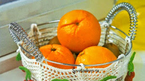 Frutera con decoración de guarda con cerezas al crochet - con patrones y diagramas