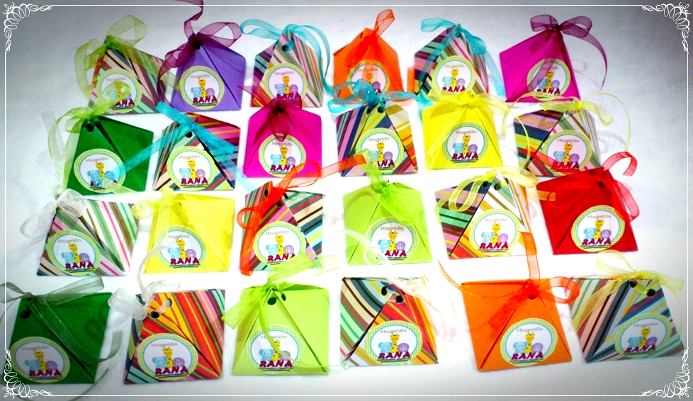 * Havuçla Maydanoz * Piramit Kutu Bebek Şekerleri