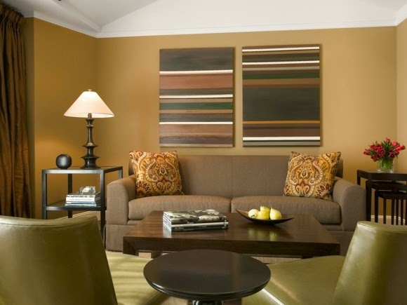 living room color scheme ideas, living room decorated in brown and beige