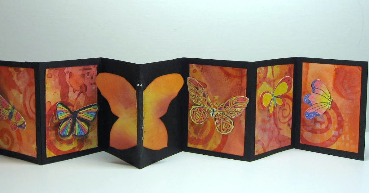 craft knife chronicles Butterflies Accordion Book