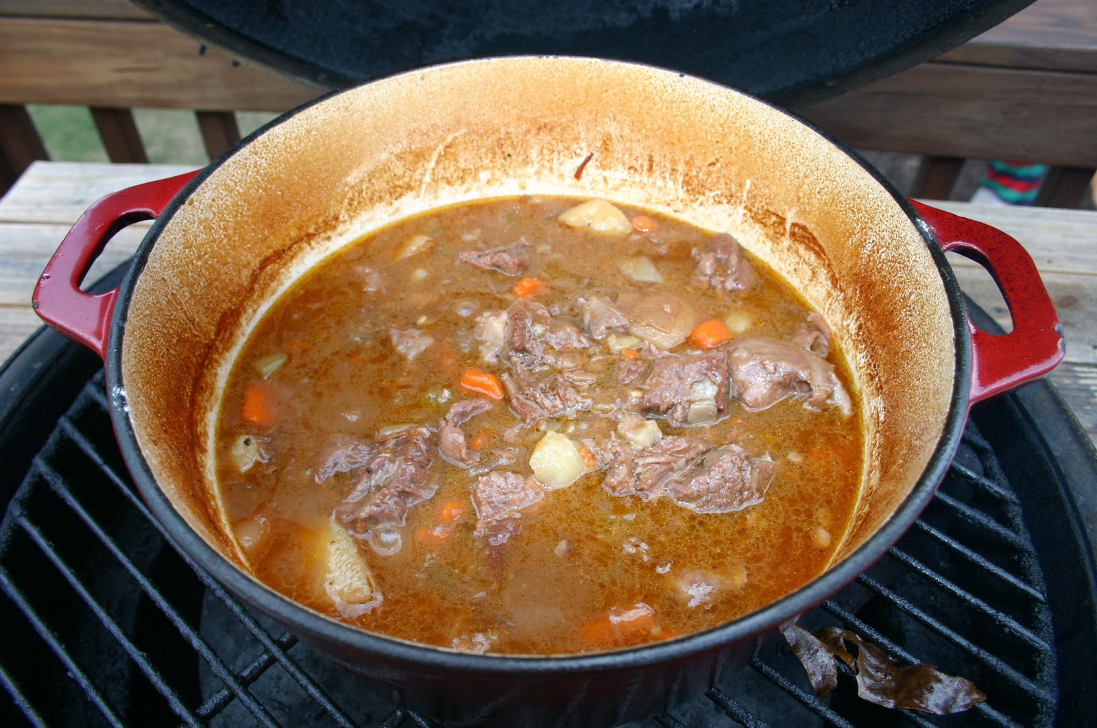 A Dad, a Son and Their Grills Big Green Egg Pot Roast