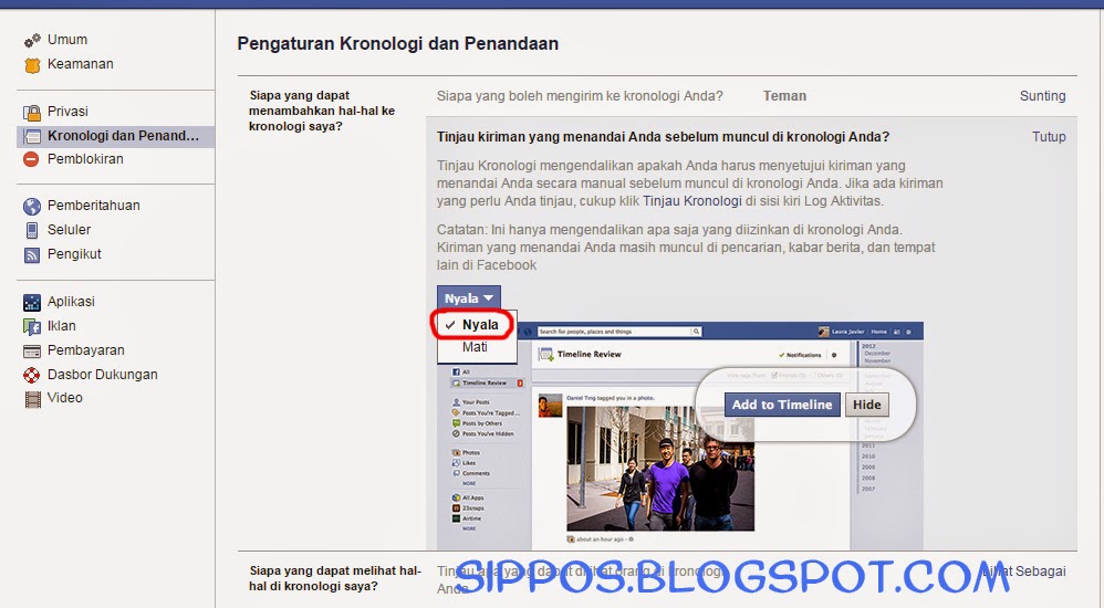 Sunting Facebook