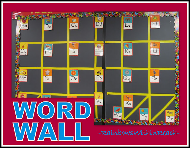 Word Wall Structure Awaits Words Being Added: RoundUP at RainbowsWithinReach Word Wall Structure Awaits Words Being Added: RoundUP at RainbowsWithinReach