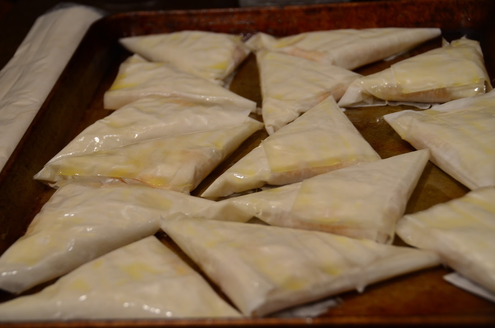 SRC Reveal Greek Phyllo Triangles with Cheese and Potatoes