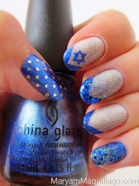 hanukkah nails manicure monday