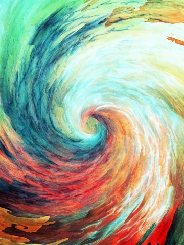 Colorful Spiral Watercolor Android Wallpaper