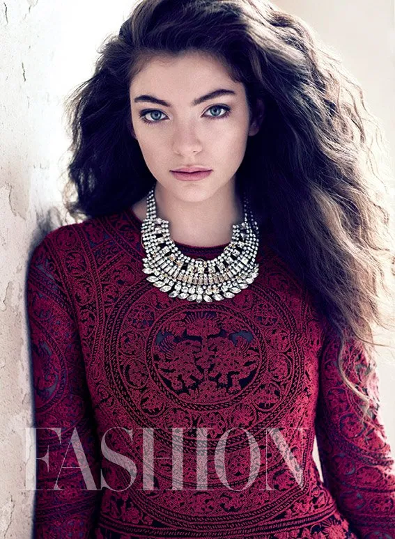 Lorde in a Saint Laurent design for Fashion Magazine