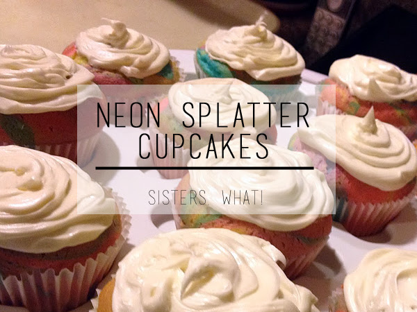 Neon Splatter Cupcakes