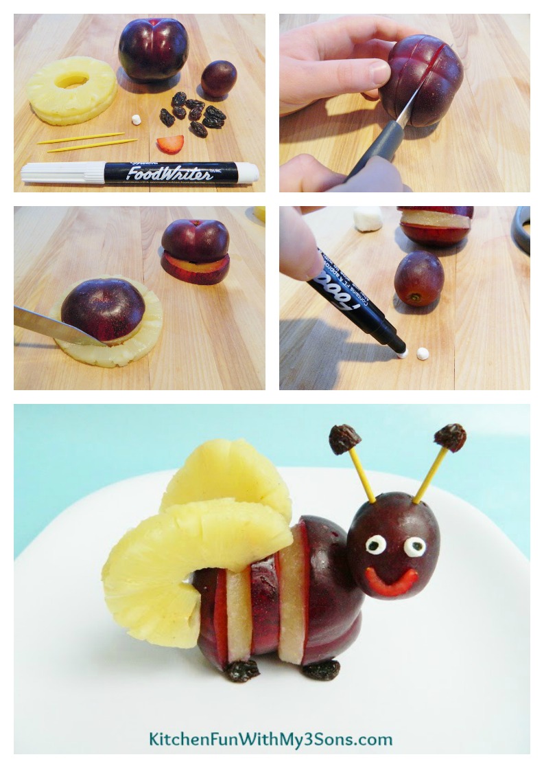 Spring Bumble Bee Fruit Snack...a healthy fun food idea for kids from