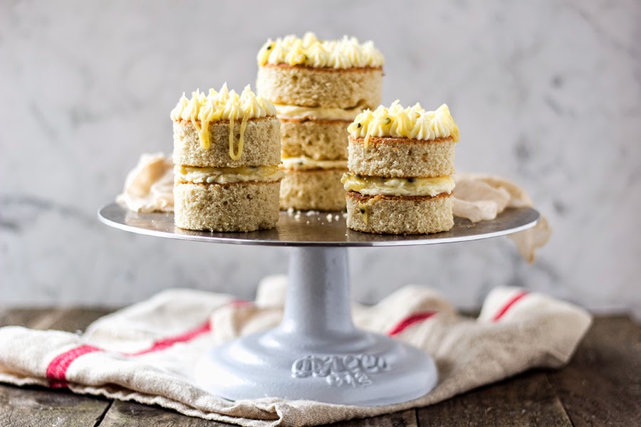mbakes Buttermilk Mini Cakes with Passionfruit and Lime Frosting