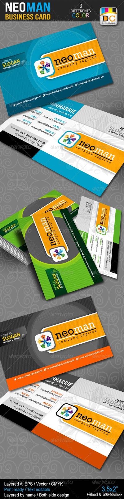 NeoMan Corporate Business Cards – GraphicRiver