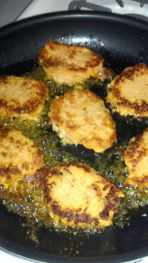 ramblingstump Chickpea & Tilapia Patties with Red Wine Tomato Sauce