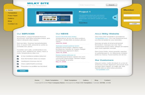 Free HTML Yellow Blue Business CSS Website Template Free HTML Yellow Blue Business CSS Website Template