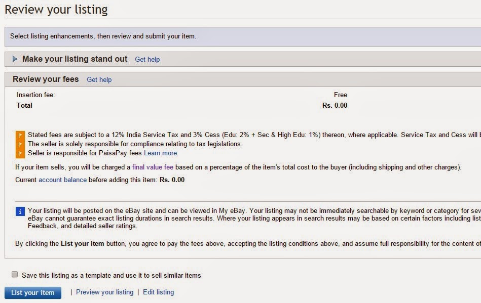 Ebay discount coupon india