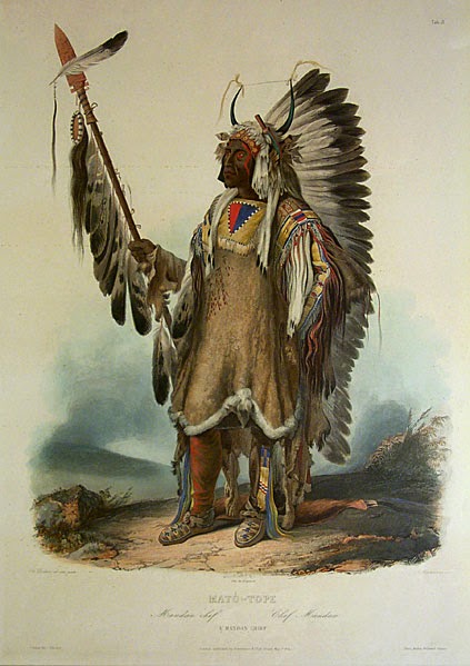 Native American Indian Pictures: Mandan Sioux Indian Tribe Chief Artwork