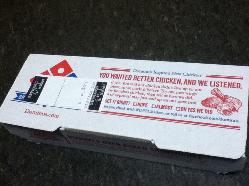 Foodette Reviews Domino's New Boneless Chicken Wings with Mango