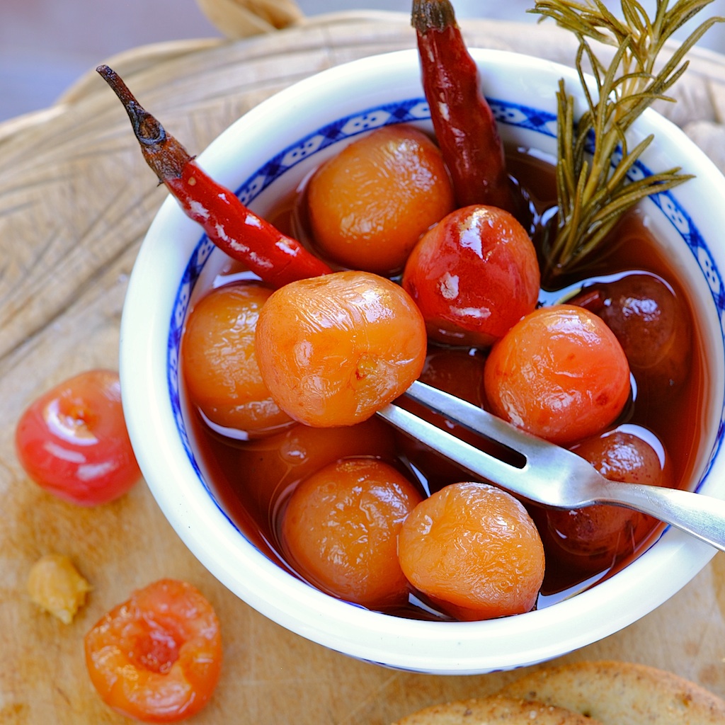 JULES FOOD... Spicy Sweet Savory Pickled Cherries