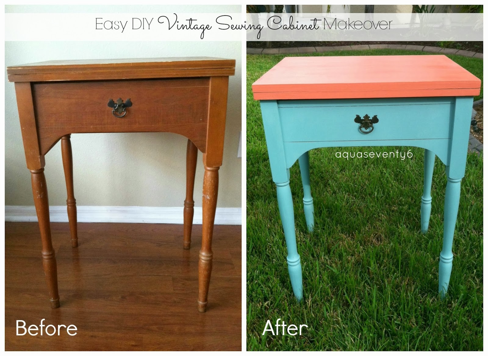 Aqua Seventy6 Easy {DIY} Vintage Sewing Makeover