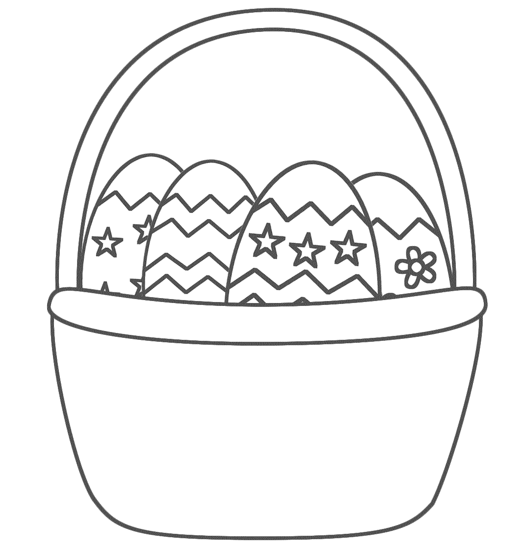 7 Easter Basket With Eggs Coloring Pages
