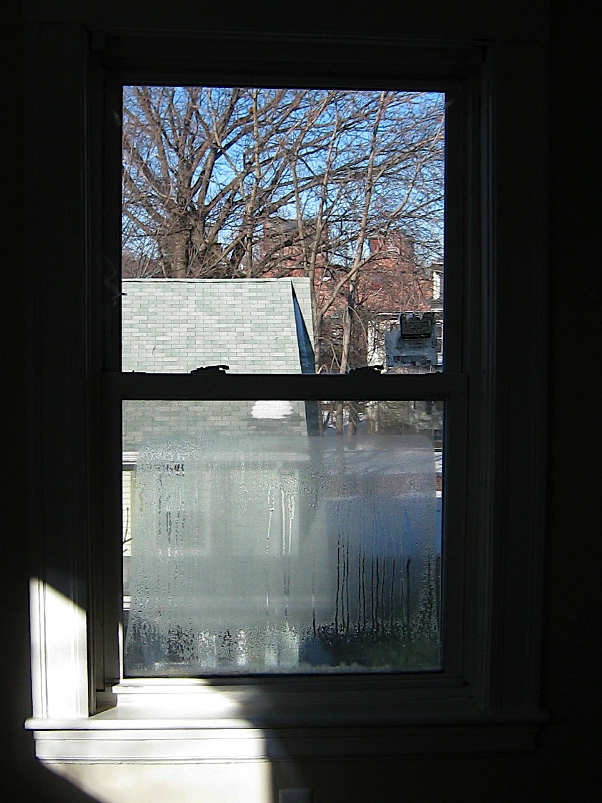 seals on the replacement windows had failed leaving every single window foggy window seals failed leaving condensation on all of the glass