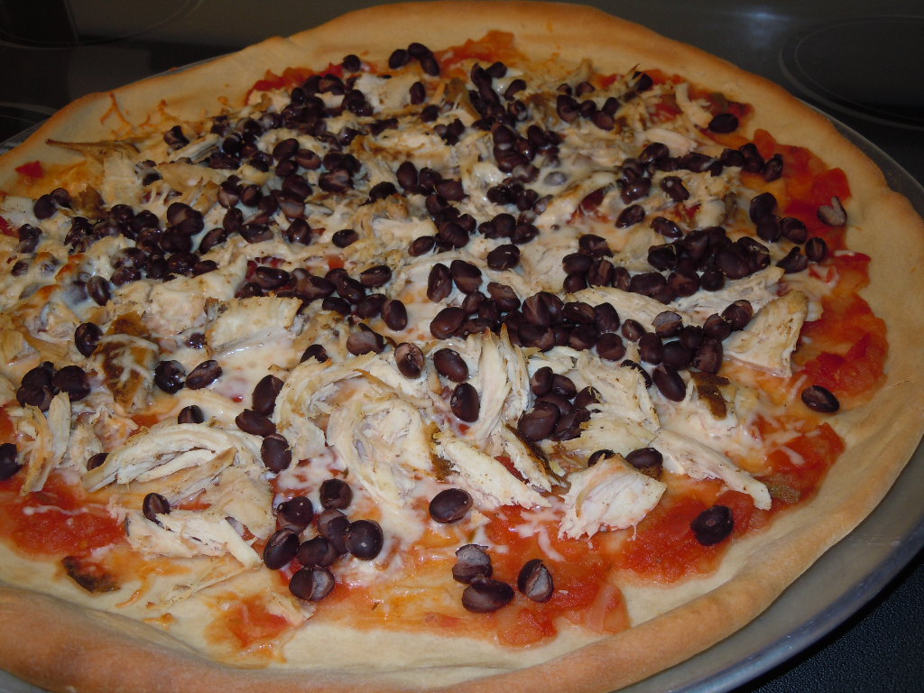 Won in the Oven Chicken Burrito Pizza