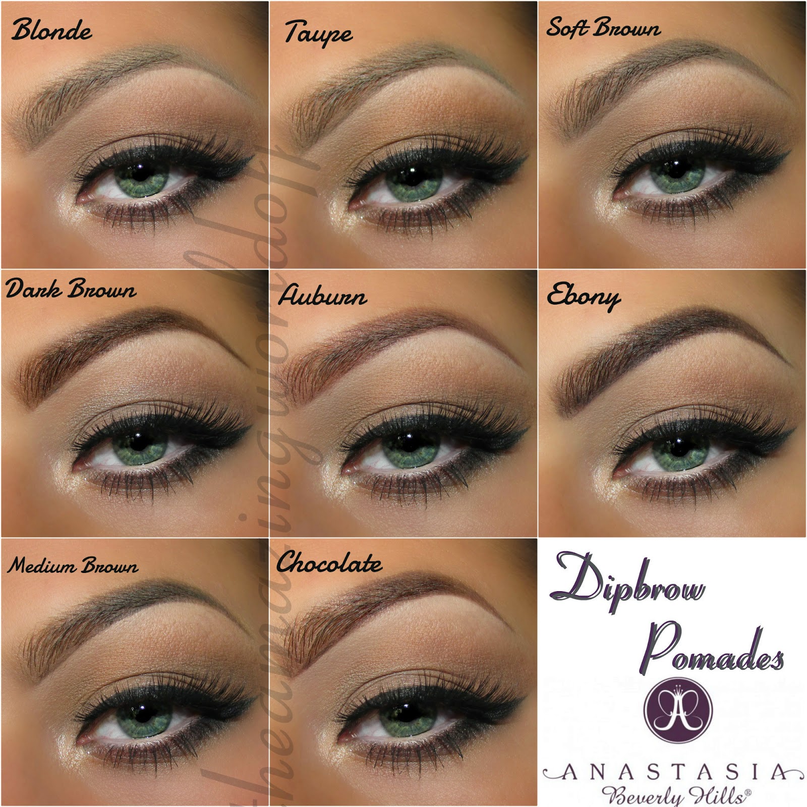 dipbrow beautytalk beverly hills eyebrow color chart