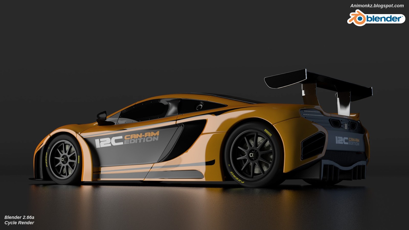 Monastery Of Animation Car Render Mclaren Mp4 12c Can Am Edition