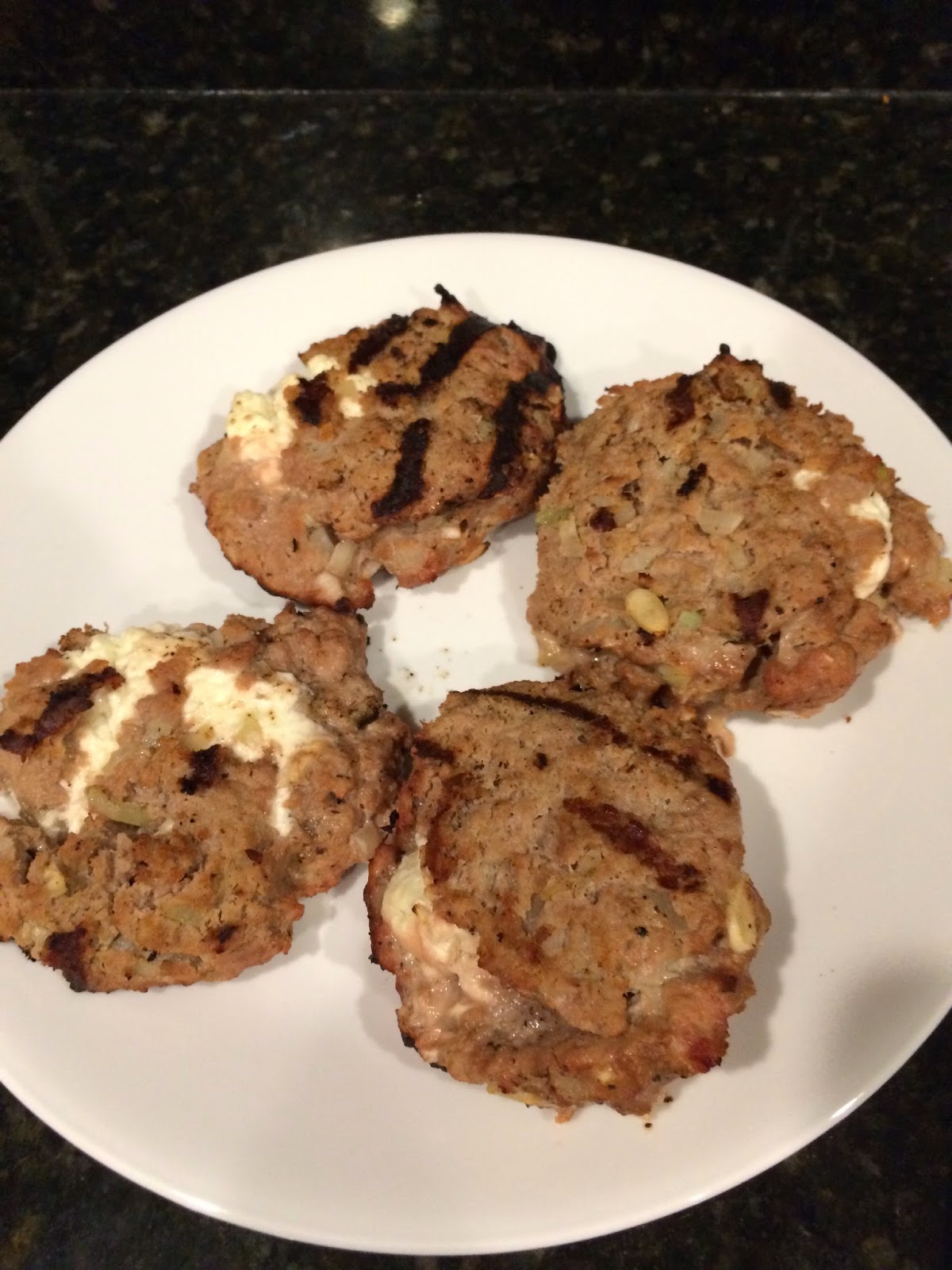 Virginia Sweet Goat Cheese Stuffed Turkey Burgers with Tangy Peach BBQ Sauce