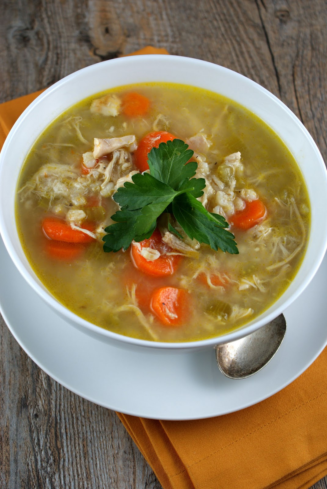 Authentic Suburban Gourmet Rotisserie Chicken & Barley Soup