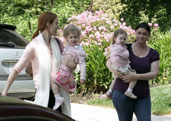 Marcia cross and Tom Mahoney's twin beby girls Eden and Savannah
