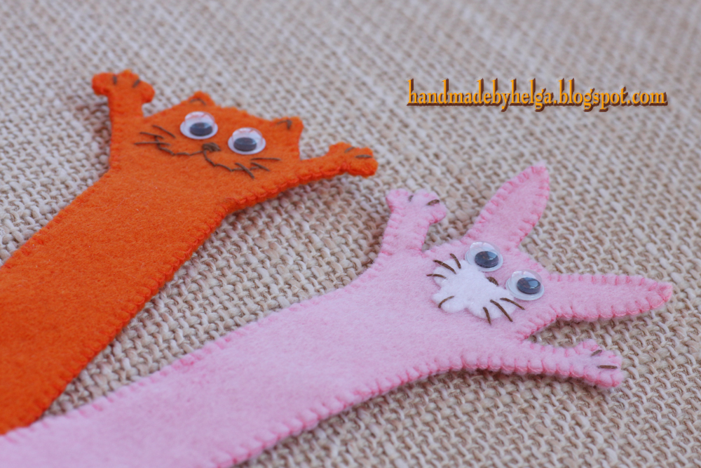 Handmade by Helga Felt bookmarks