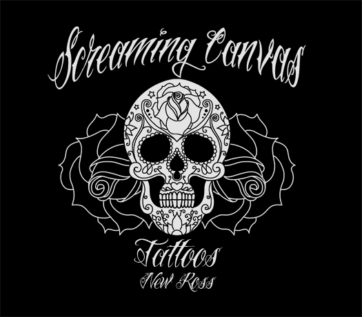 Hair Stylist Screaming Canvas Tattoos T Shirt Design