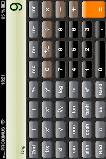 Afficher la calculatrice scientifique (applications) sur iPhone