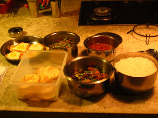 indian rice dinner set